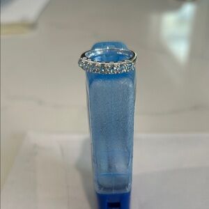 Silver Ring with Light Blue Gemstones